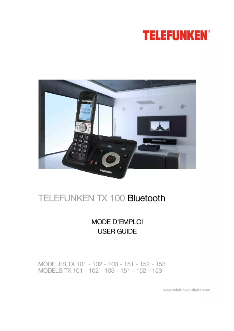 Image de la première page du manuel de l'appareil TX102