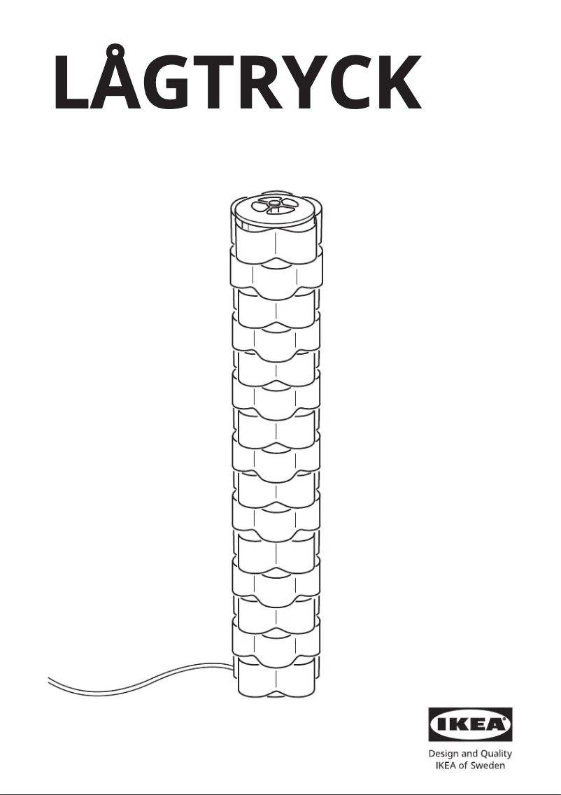 Page 1 de la notice Manuel utilisateur Ikea LÅGTRYCK 005.372.99