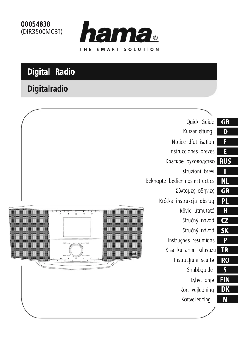 Page 1 de la notice Manuel utilisateur Hama DIR3500MCBT