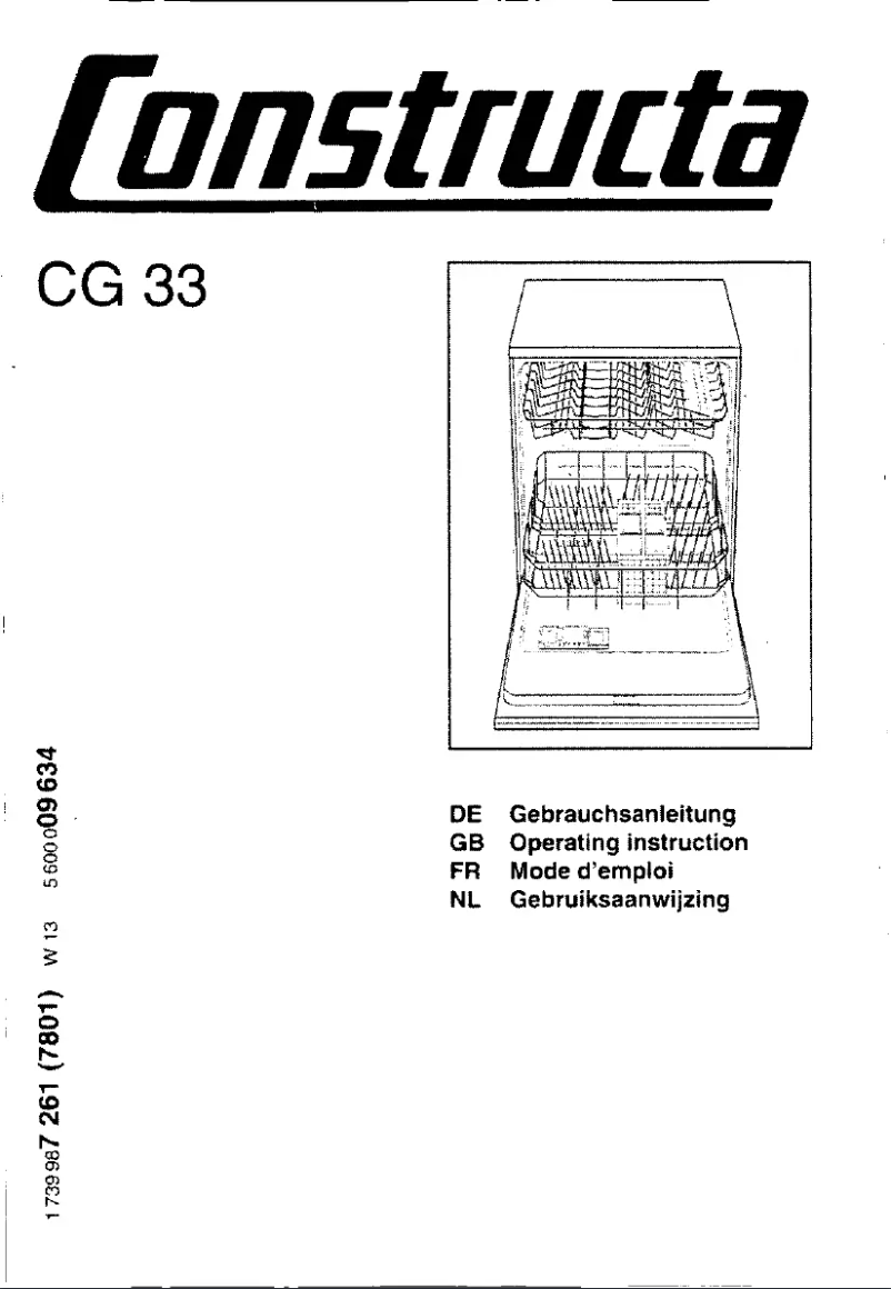 Page n°1 - Manuel utilisateur Constructa CG 330 V9
