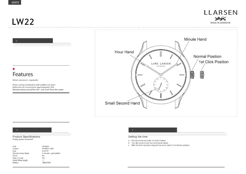 Page 1 de la notice Manuel utilisateur Lars Larsen MADS 122SGBLL