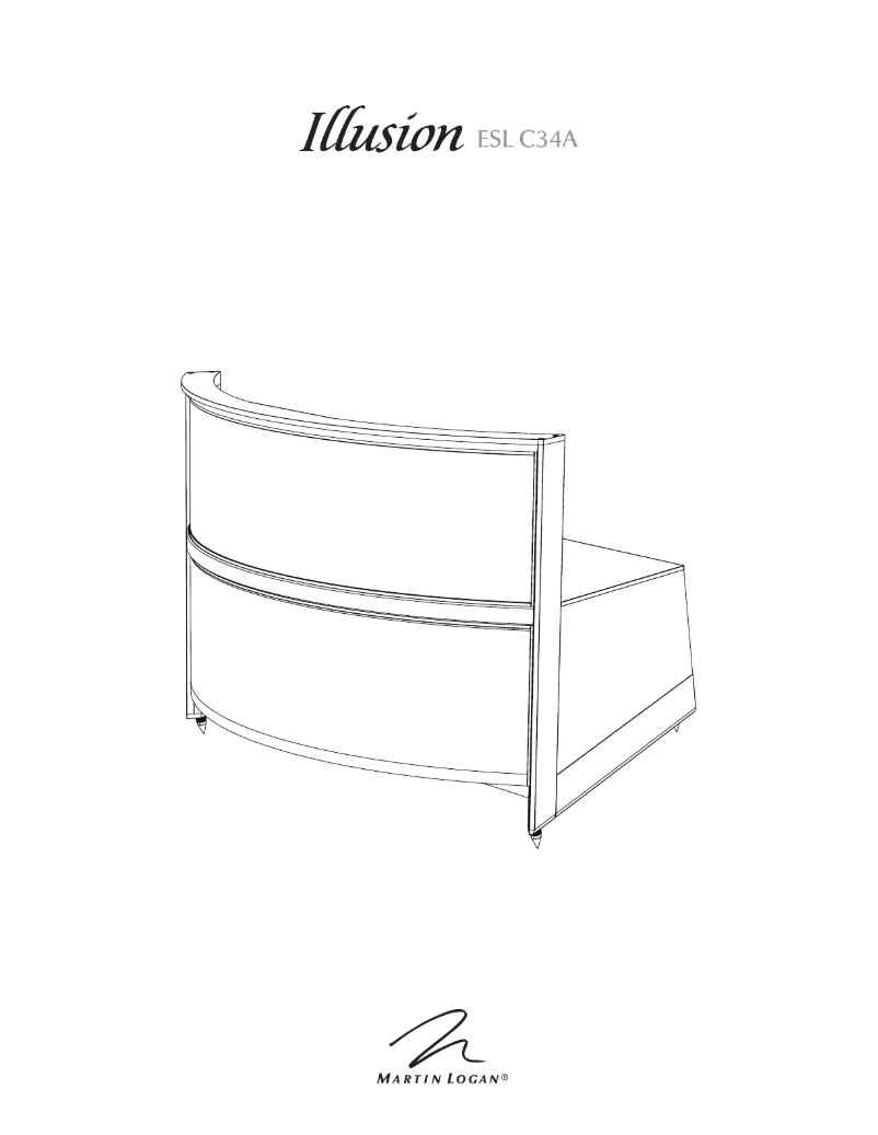 Page n°1 - Manuel utilisateur Martin Logan Illusion ESL C34A
