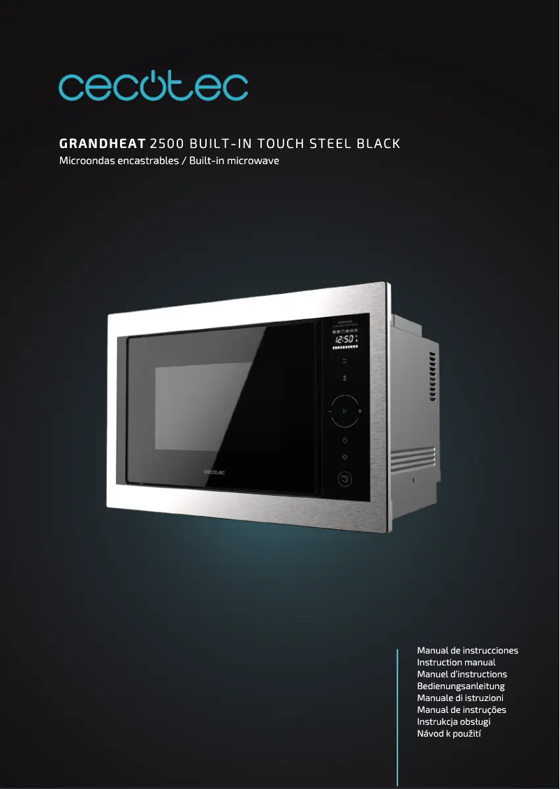 Page 1 of the manual User Manual Cecotec GrandHeat 2500 Built-in Touch