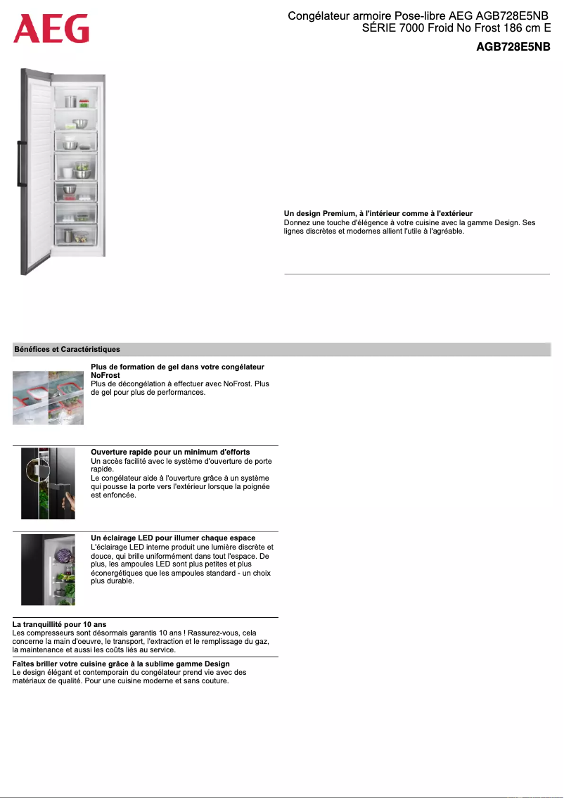 Page n°1 - Fiche technique AEG AGB728E5NB