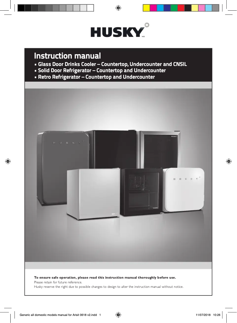 Image de la première page du manuel de l'appareil HUS-130CNBLK