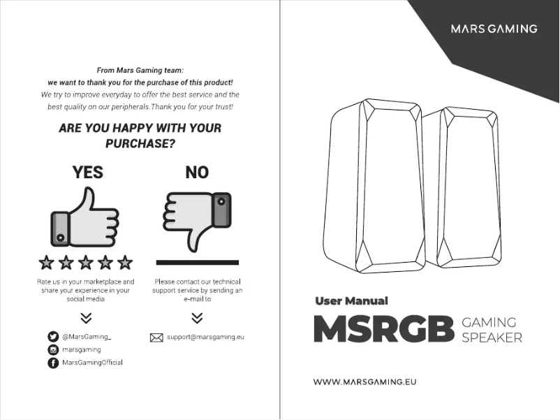 Page n°1 - Manuel utilisateur Mars Gaming MSRGB