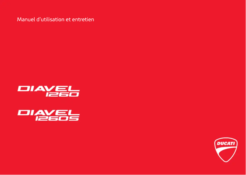 Page 1 de la notice Manuel utilisateur Ducati Diavel 1260 S (2019)