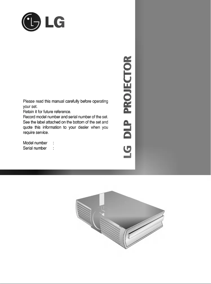 Page n°1 - Manuel utilisateur LG BX220