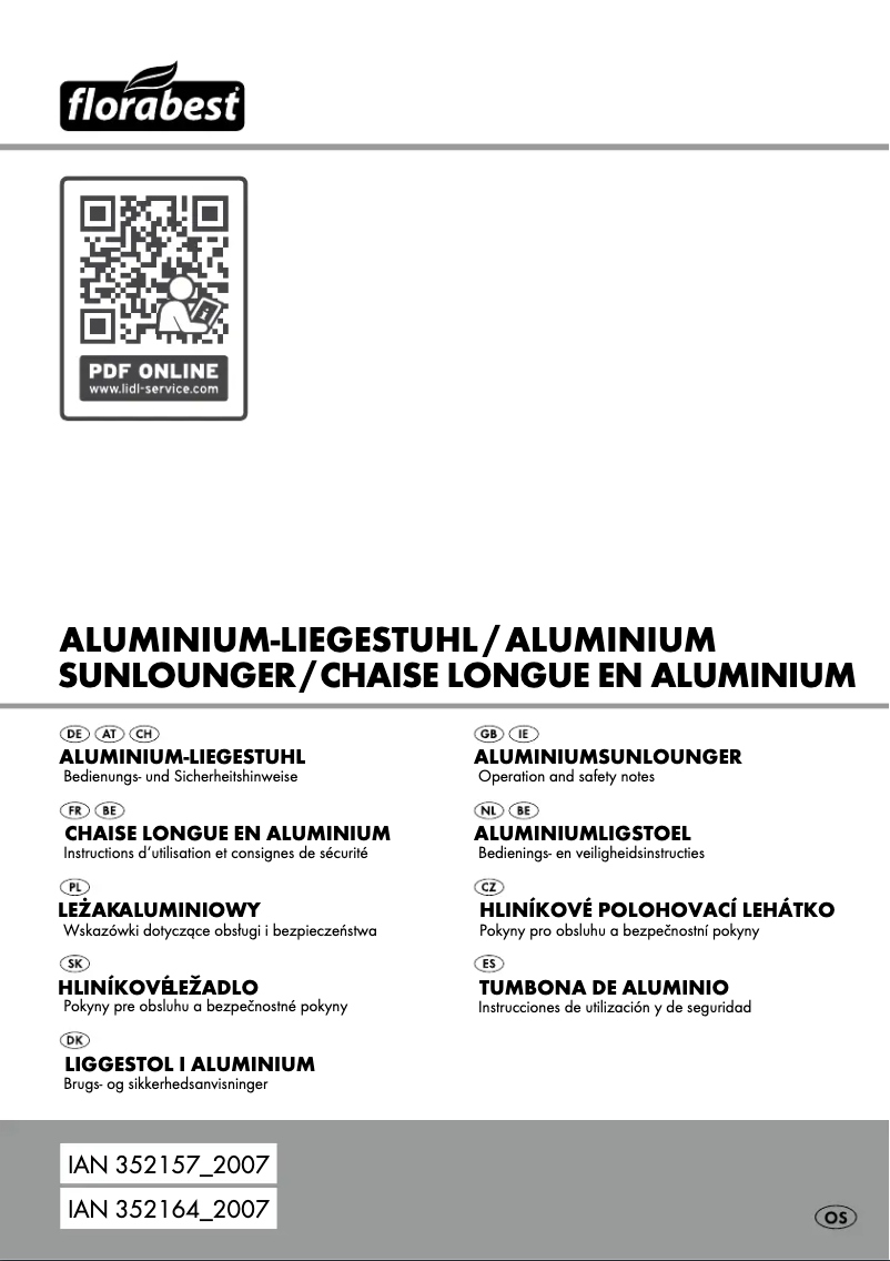 Page 1 de la notice Manuel utilisateur Florabest HG05719