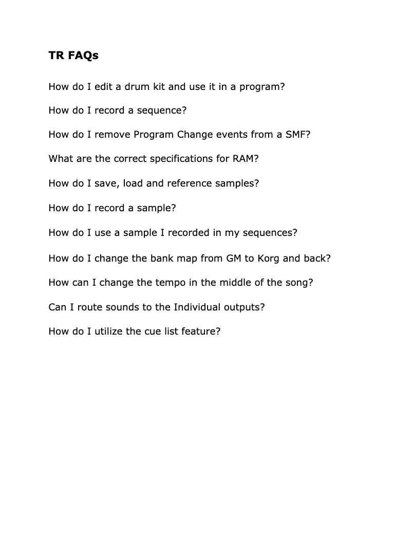 Image de la première page du manuel de l'appareil TR