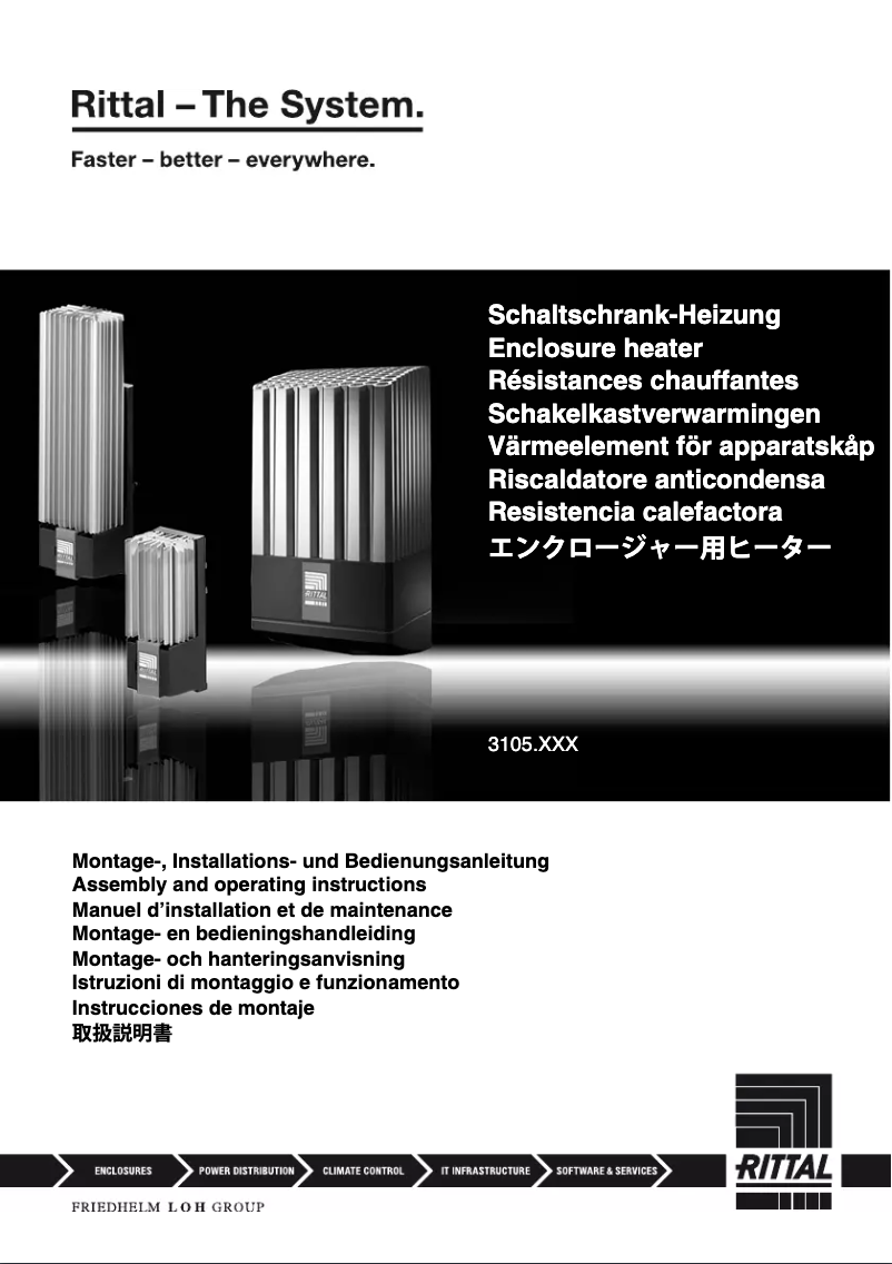 Page n°1 - Manuel utilisateur Rittal 3105.340