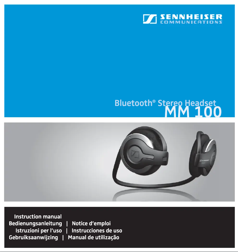 Page 1 de la notice Mode d'emploi Sennheiser MM 100