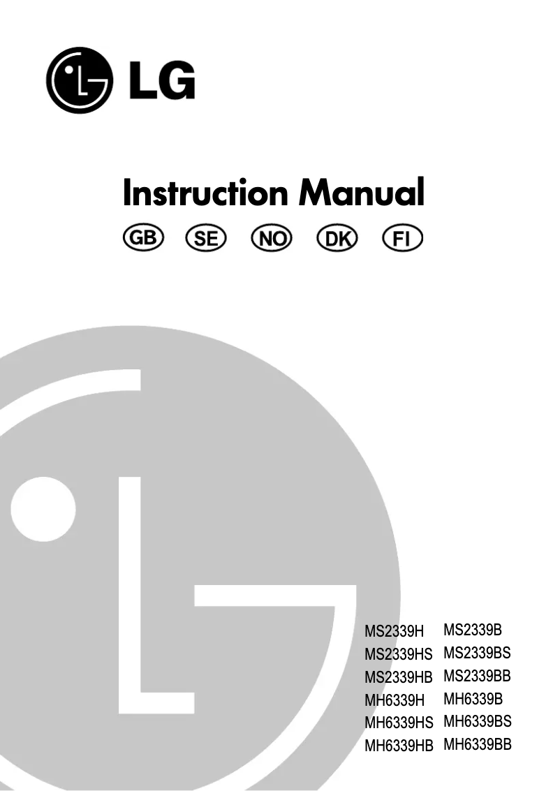 Page n°1 - Manuel utilisateur LG MS2339H