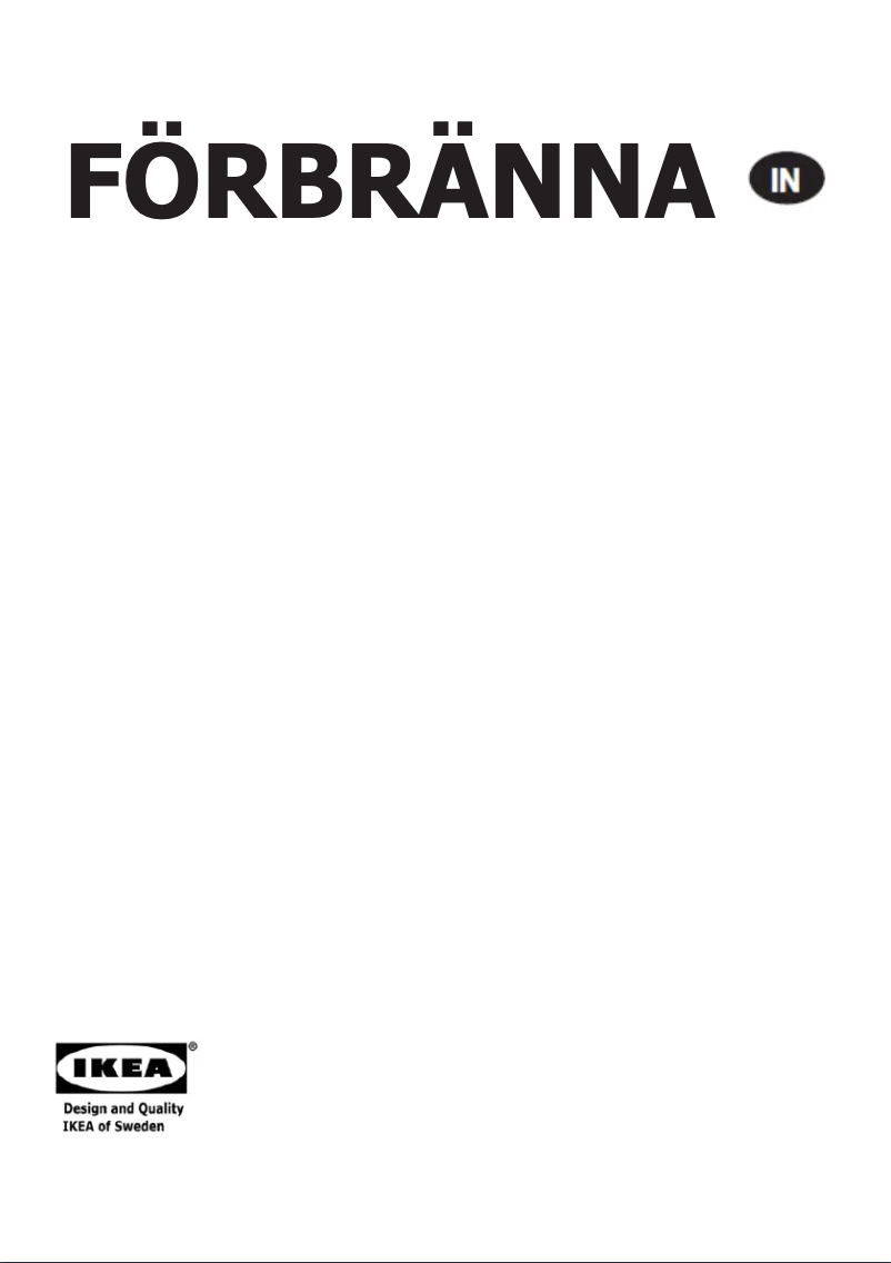 Image de la première page du manuel de l'appareil FÖRBRÄNNA 904.612.66