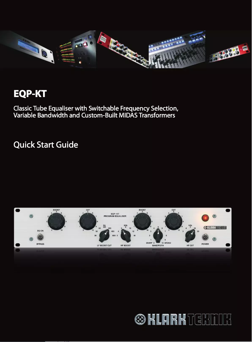 Page 1 de la notice Manuel utilisateur Klark Teknik EQP-KT