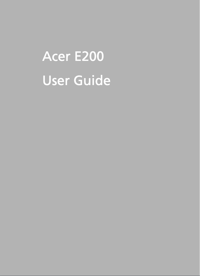 Page 1 de la notice Manuel utilisateur Acer E200