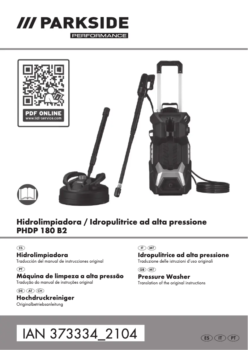 Página 1 del manual Manual de usuario Parkside PHDP 180 B2