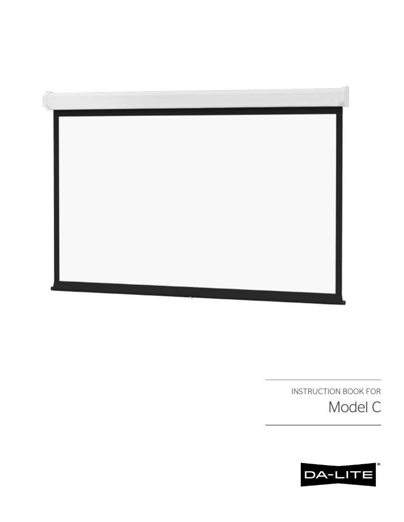 Page n°1 - Manuel utilisateur Da-Lite Model C 93226