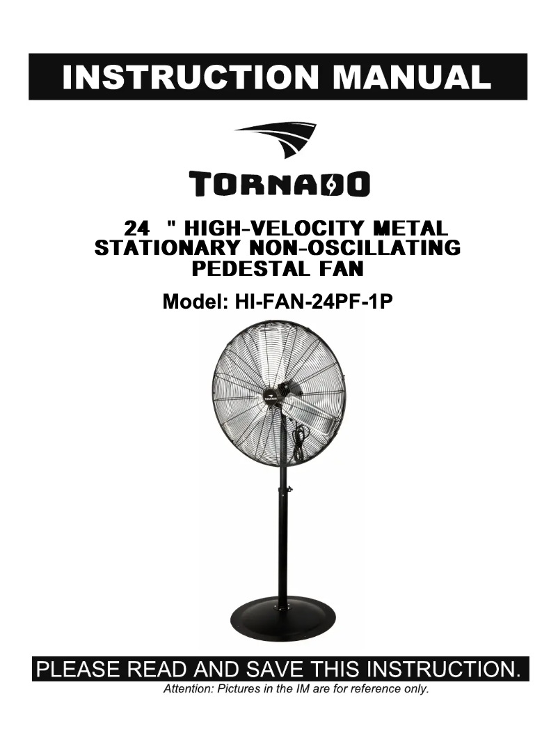 Page 1 de la notice Manuel utilisateur Tornado HI-FAN-24PF-1P