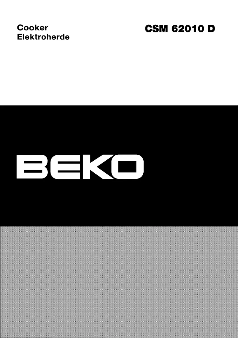 Page n°1 - Manuel utilisateur Beko CSM 62010 DW