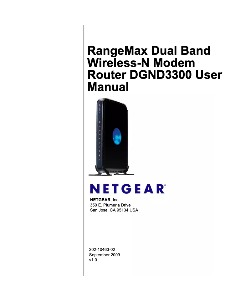 Page 1 de la notice Manuel utilisateur Netgear RangeMax DGND3300