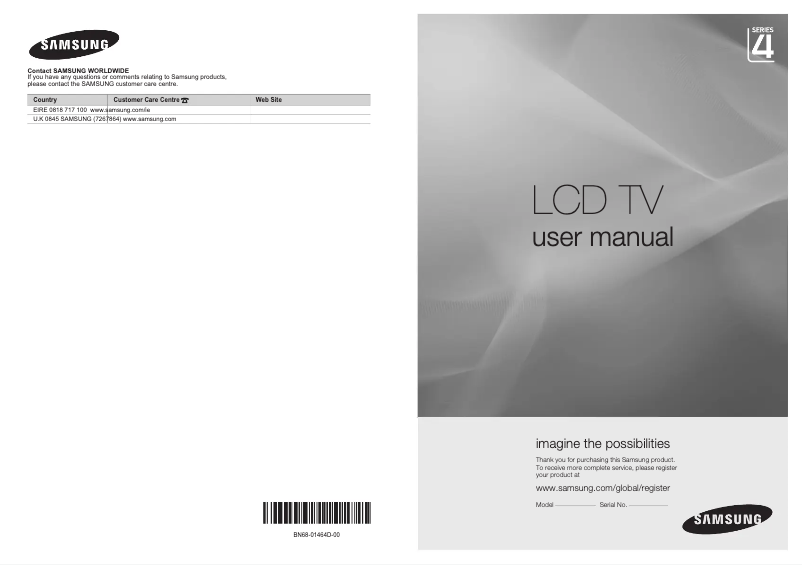 Image de la première page du manuel de l'appareil LE32A436T1D