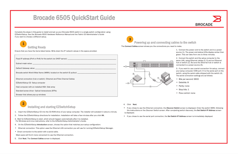 Page n°1 - Manuel utilisateur Dell Brocade 6505