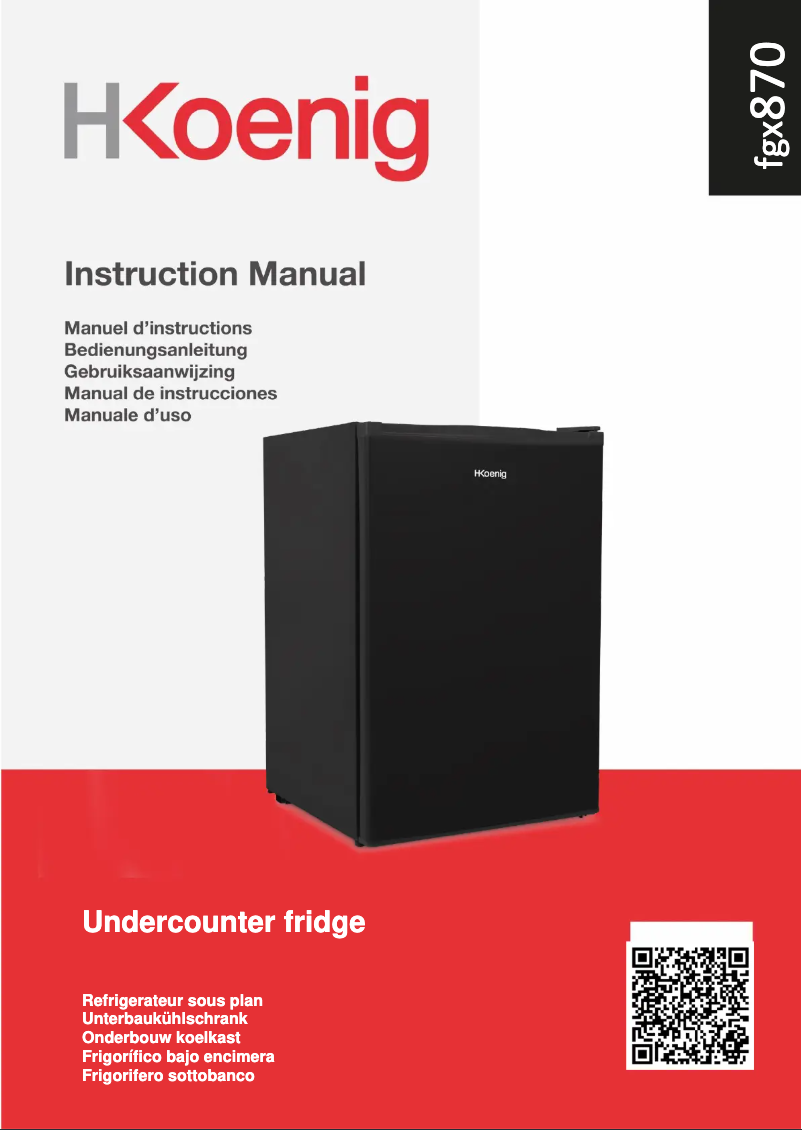 Page n°1 - Manuel utilisateur H.Koenig FGX870