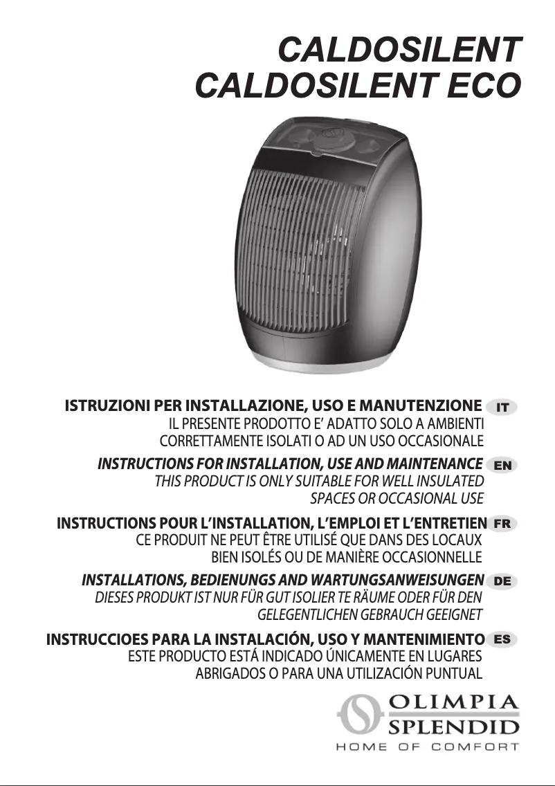 Imagen de la primera página del manual del dispositivo Caldosilent