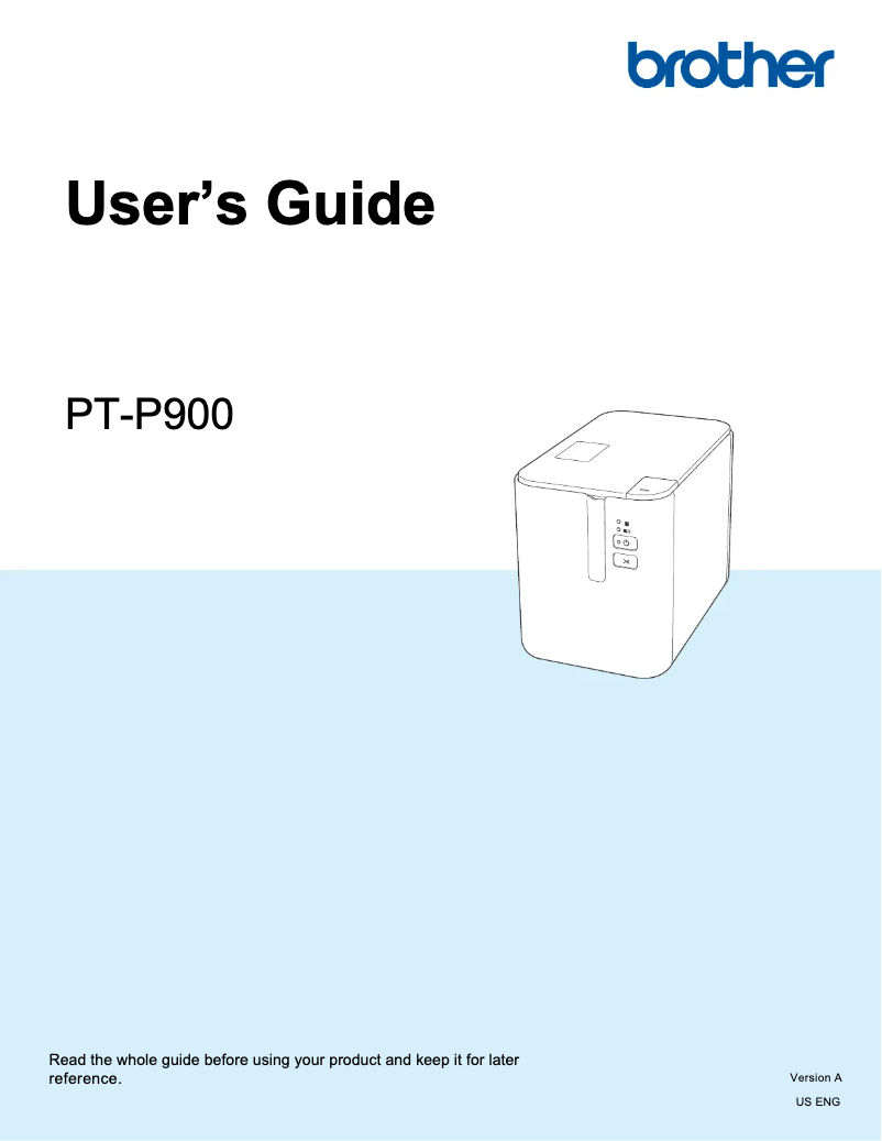 Page 1 de la notice Manuel utilisateur Brother P-Touch PT-P900