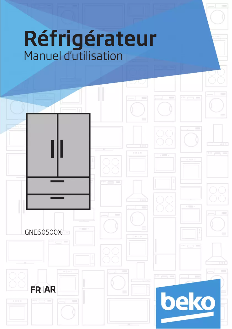 Page 1 de la notice Manuel utilisateur Beko GNE 60500 X