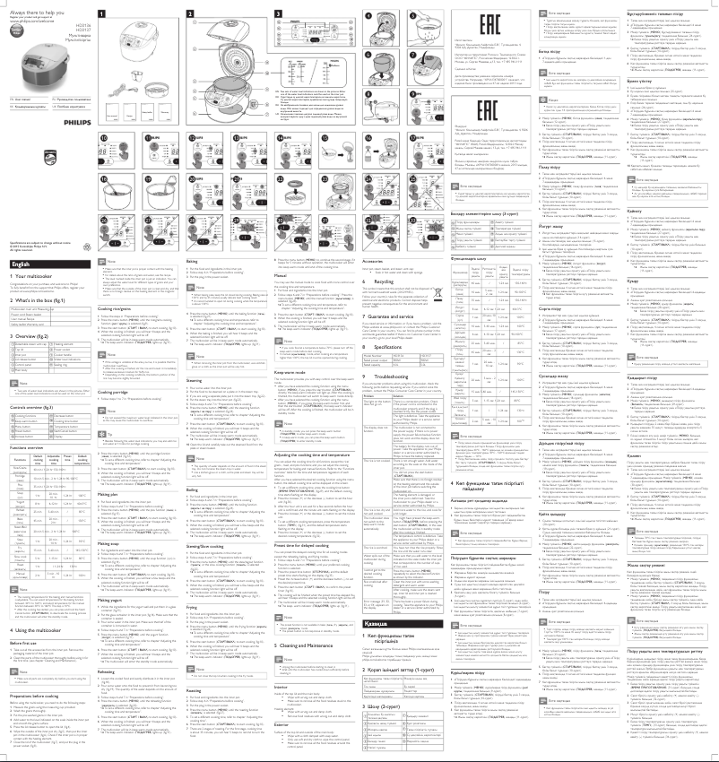 Page 1 de la notice Manuel utilisateur Philips Viva Collection HD3136