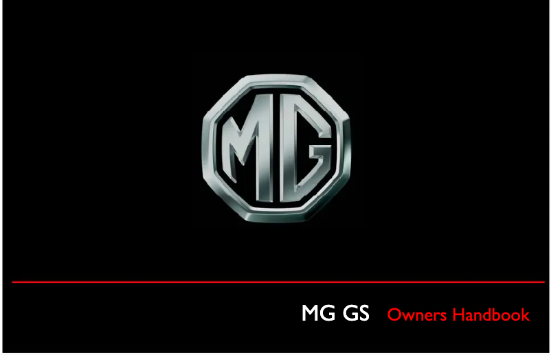 Page n°1 - Manuel utilisateur MG GS (2021)