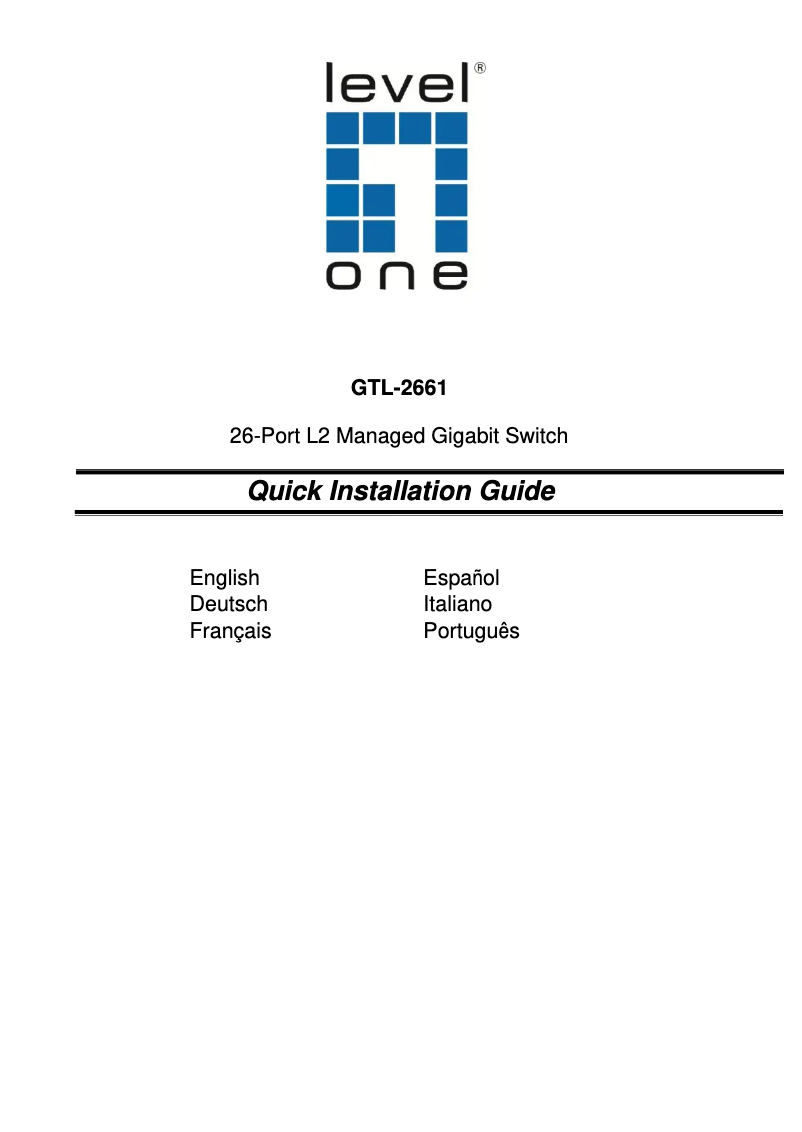 Page n°1 - Mode d'emploi LevelOne GTL-2661