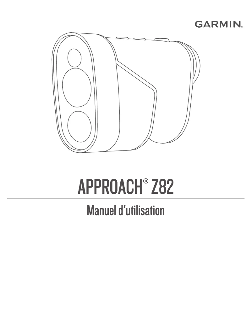 Page 1 de la notice Manuel utilisateur Garmin Approach Z82