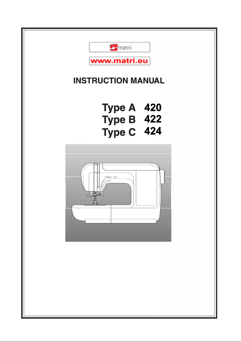 Page n°1 - Manuel utilisateur Necchi N 422