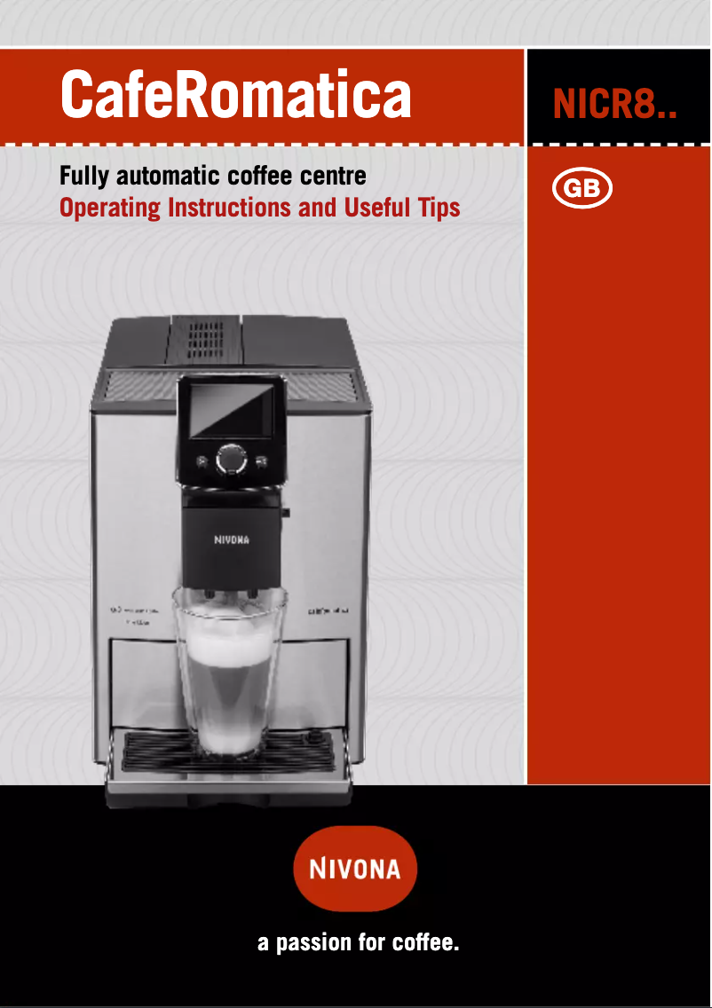 Page 1 of the manual User Manual Nivona CafeRomatica 821