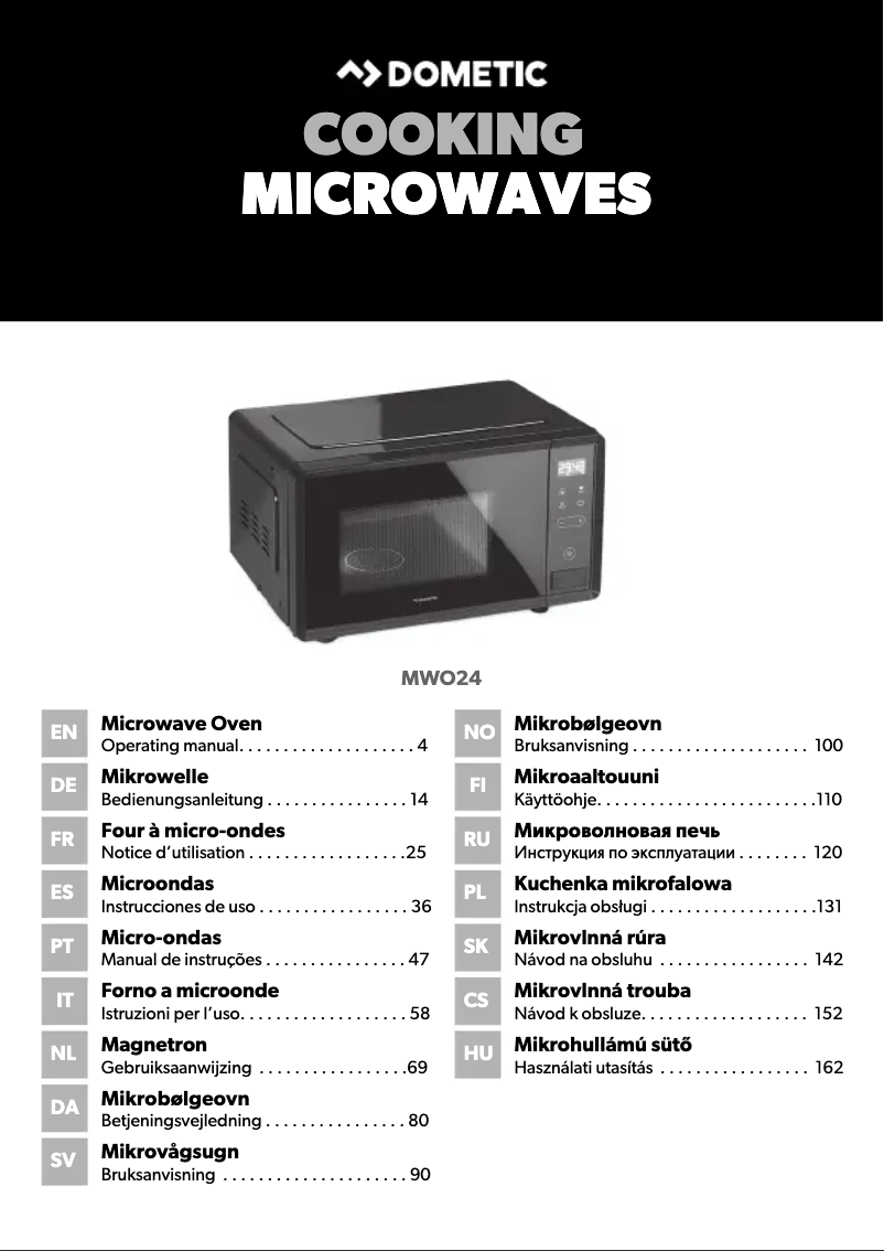Image de la première page du manuel de l'appareil MWO 24