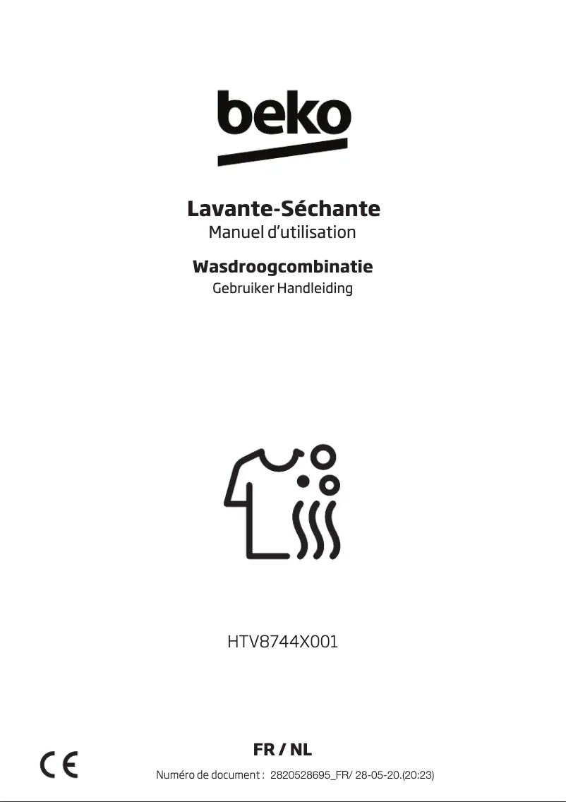 Page 1 de la notice Manuel utilisateur Beko HTV8744X001