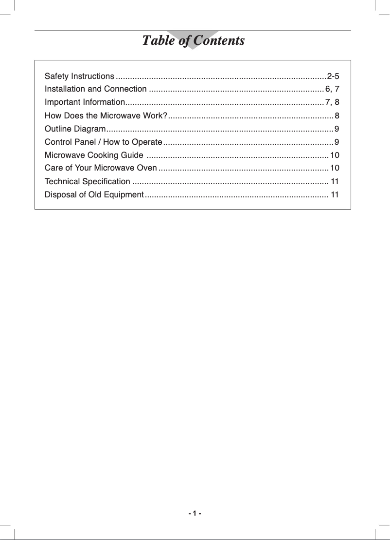Page n°1 - Manuel utilisateur Panasonic NE-1025