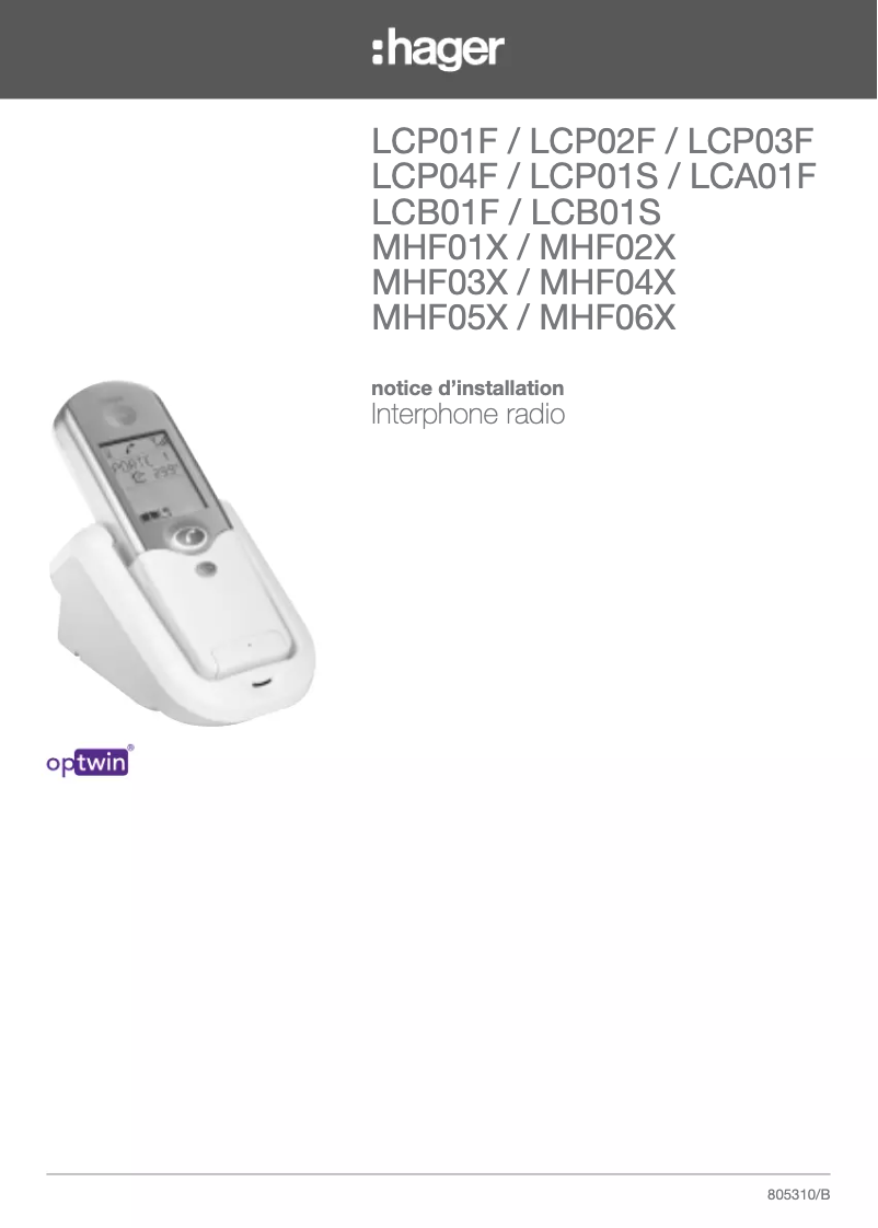 Image de la première page du manuel de l'appareil LCP02F