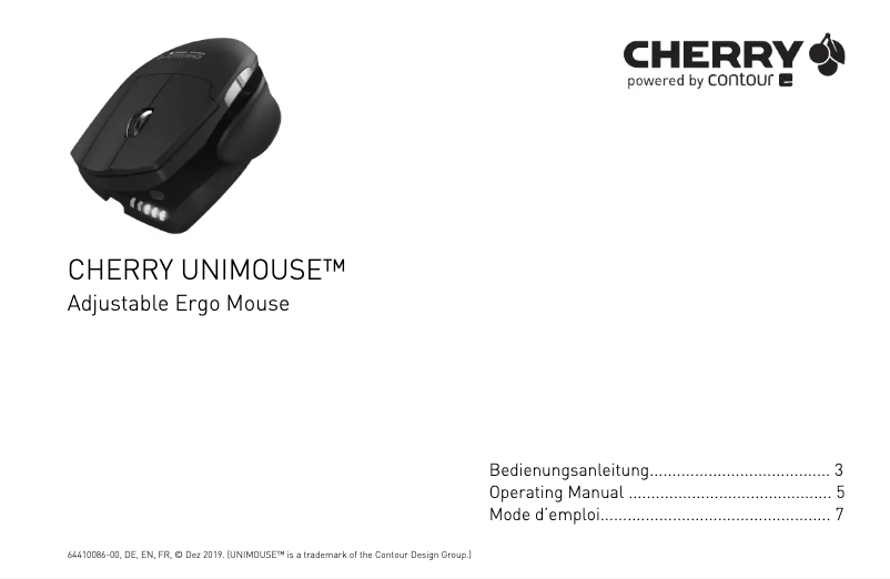 Image de la première page du manuel de l'appareil UniMouse