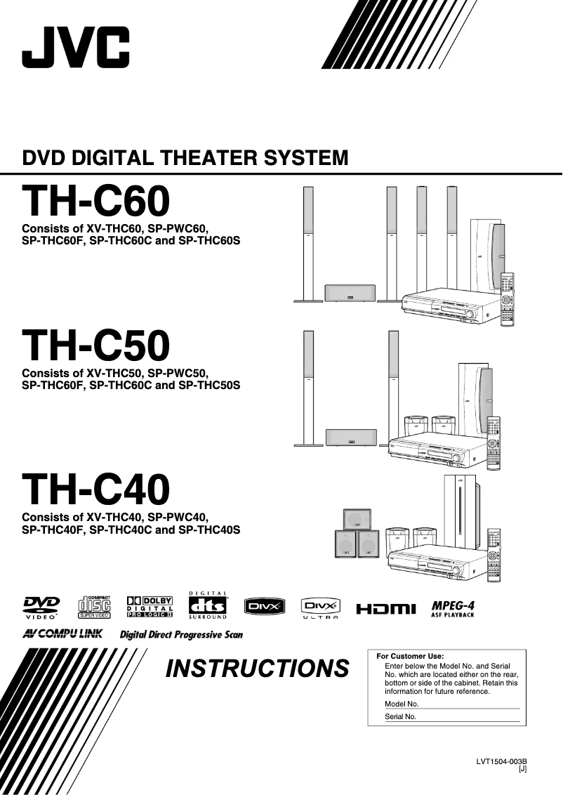Page n°1 - Manuel utilisateur JVC TH-C60