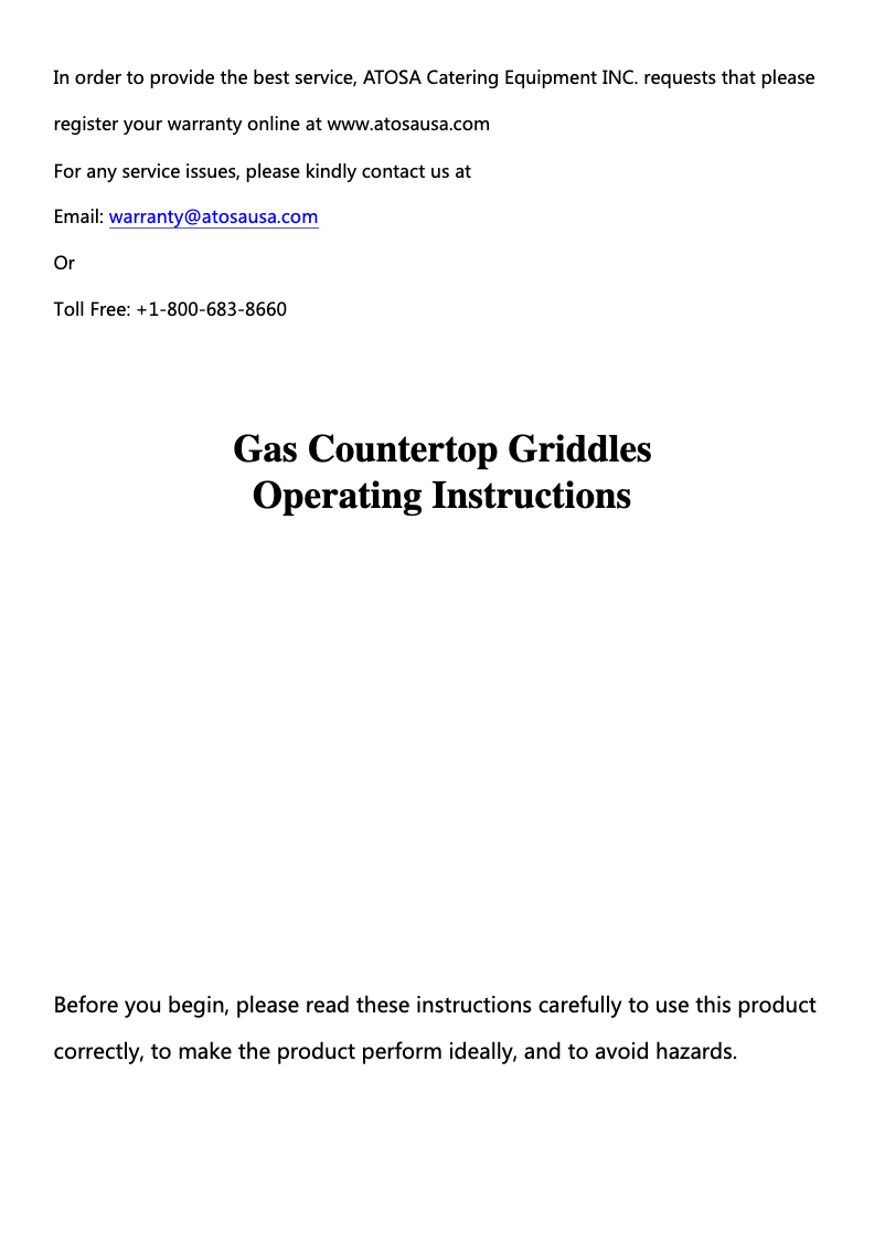 Image de la première page du manuel de l'appareil ATTG-36