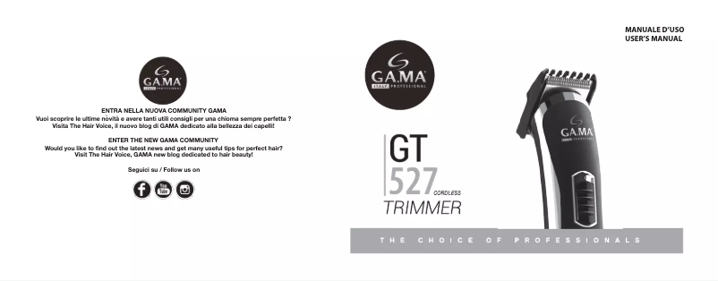 Image de la première page du manuel de l'appareil GT527