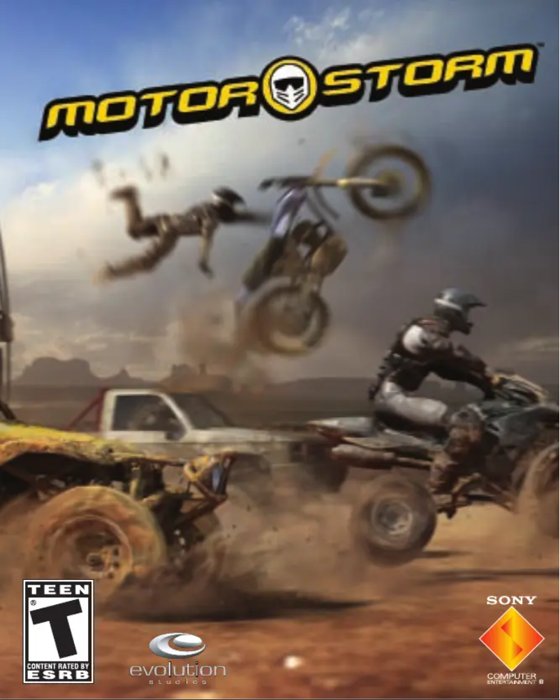 Image de la première page du manuel de l'appareil Motorstorm (PS3)