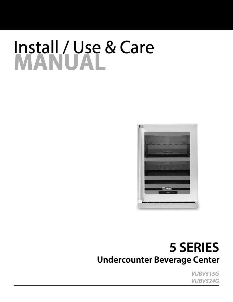 Page 1 de la notice Manuel utilisateur Viking VUBV524GSS