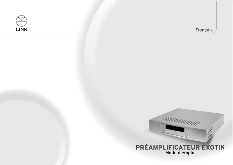 Page 1 de la notice Manuel utilisateur Linn Exotik