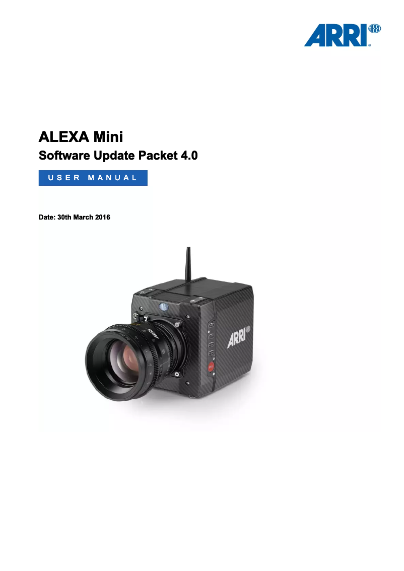 Image de la première page du manuel de l'appareil ALEXA Mini
