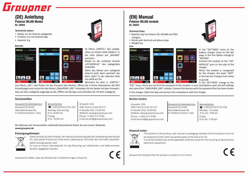 Image de la première page du manuel de l'appareil Polaron EX800